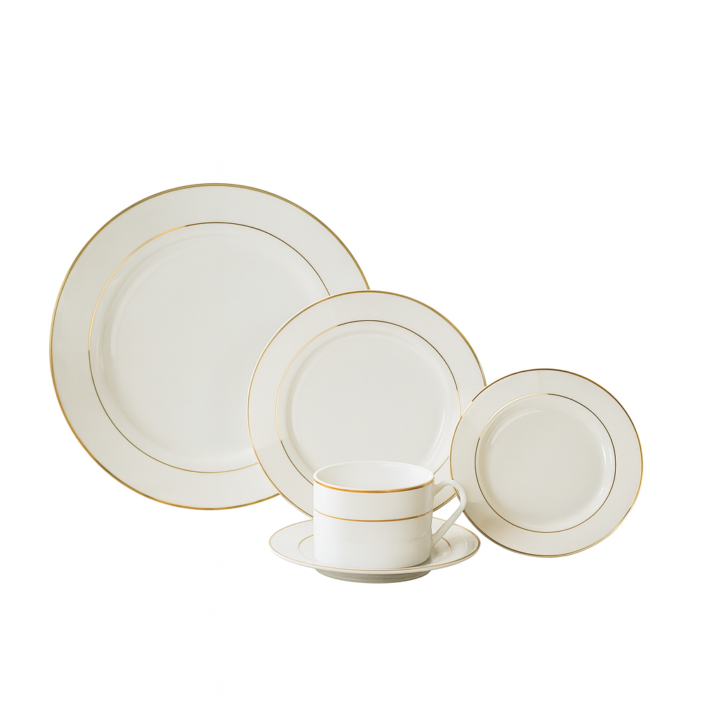 Double Gold Bands, Dinnerware