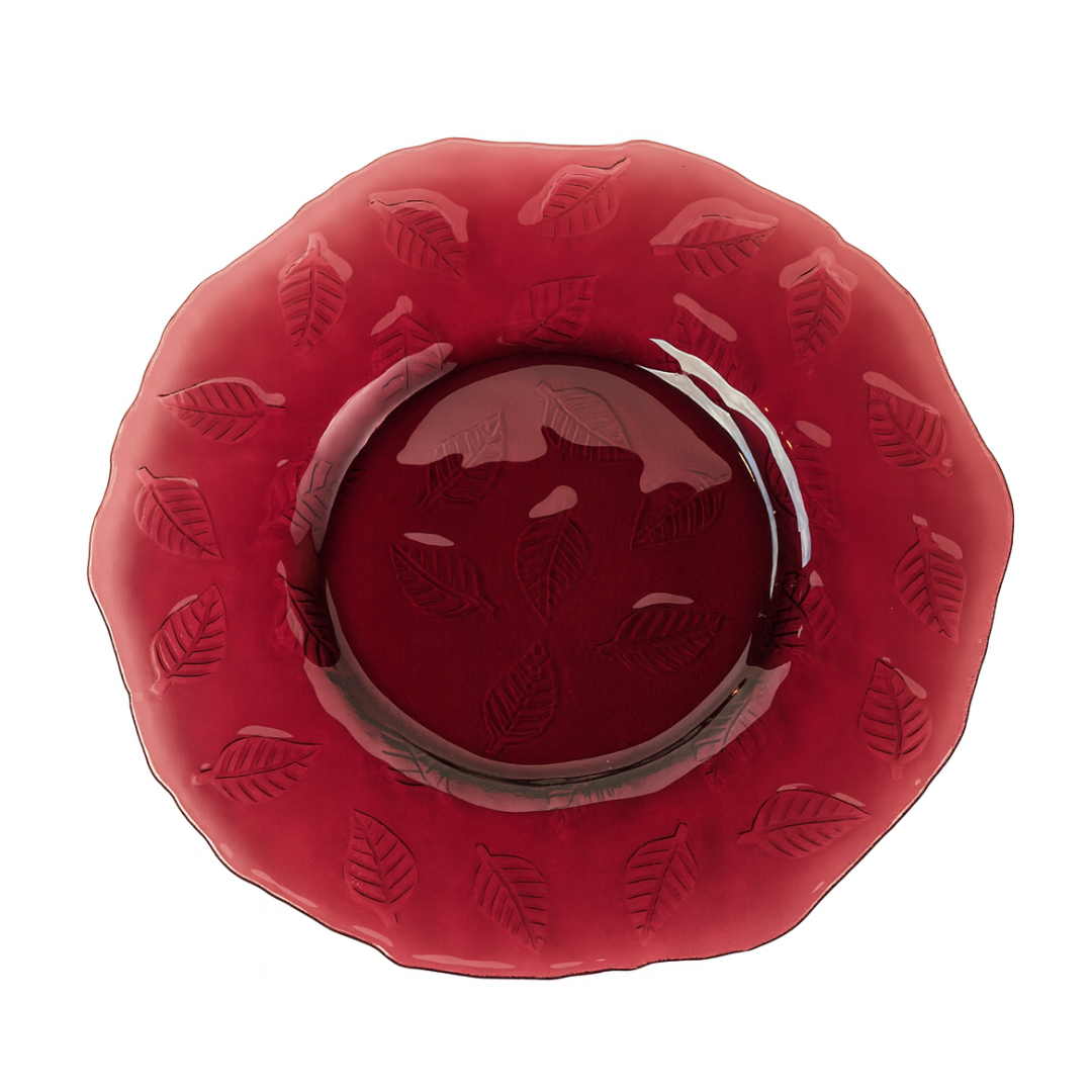 Leaf, Raspberry Charger Plate
