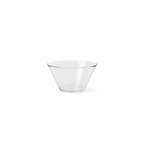 Angled, Clear Glass Bowl
