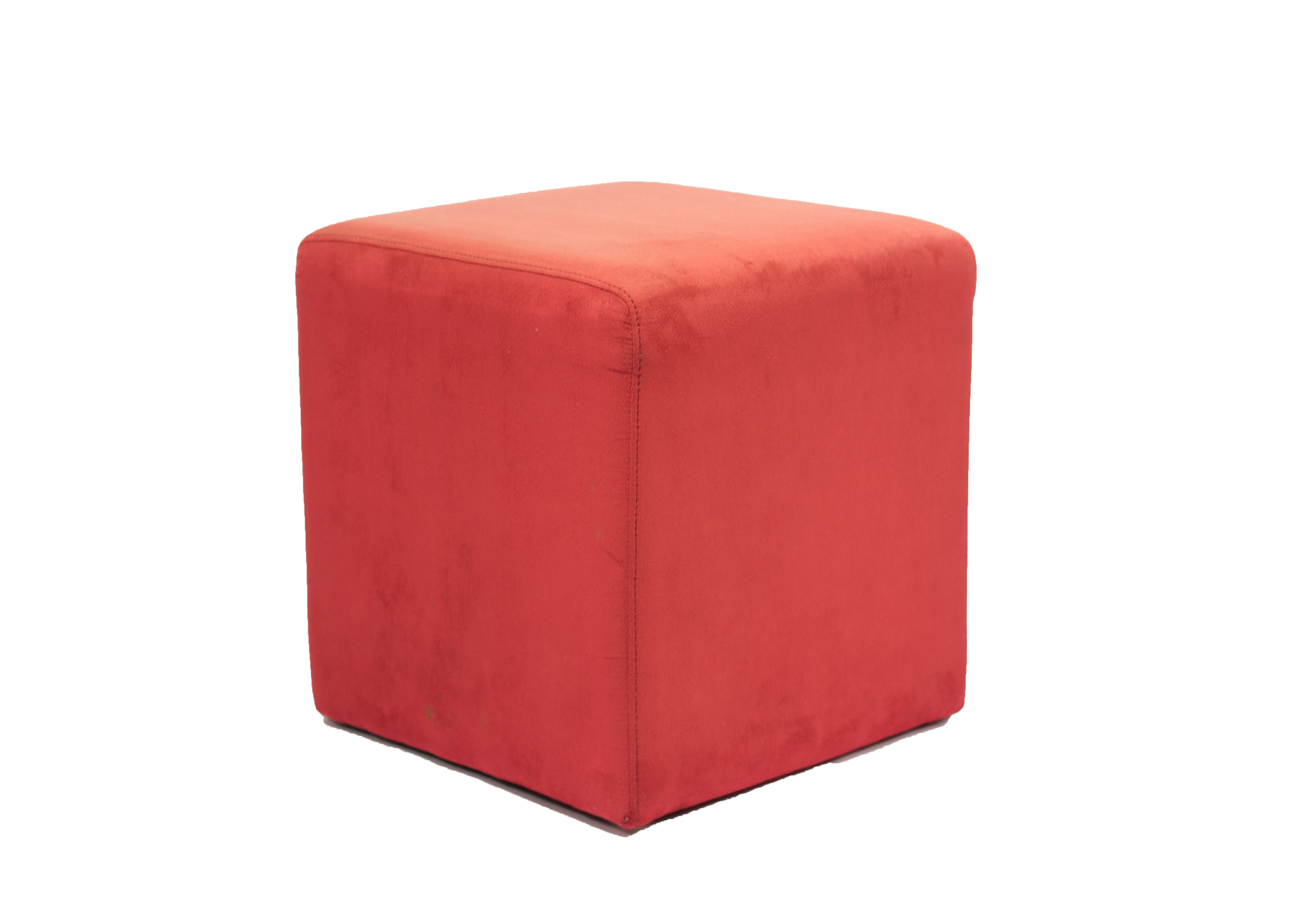 Forventer Vælge Imperialisme 18″ Square Red Suede Ottoman | AM Party Rentals