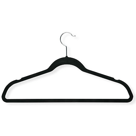 Slimline Black Velvet Hanger AM Party Rentals   Velvet Black Hanger 