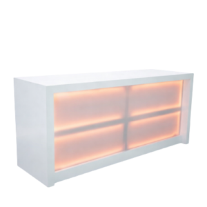 Plaza, 8' White Lighted Bar