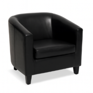 Black Leather Lounge Arm Chair