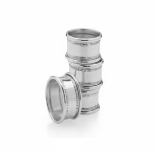 Beaded, Chrome Napkin Ring