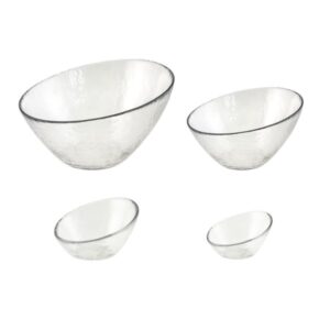 Hammered Glass Angle Bowl