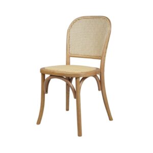 Emily, W/Rattan Seat Natural Chair