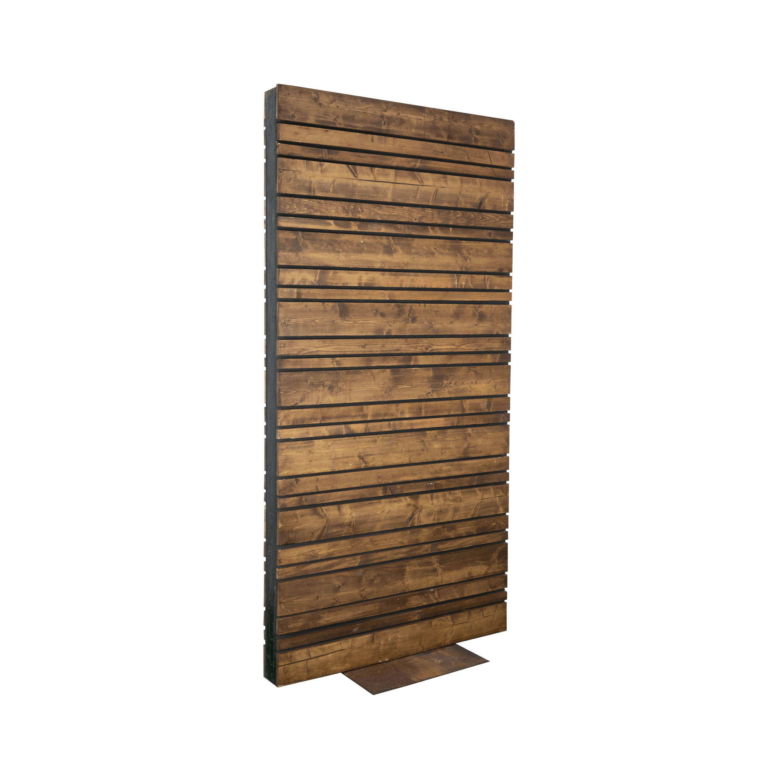 4' x 8’ Slotted Walnut Wood Wall
