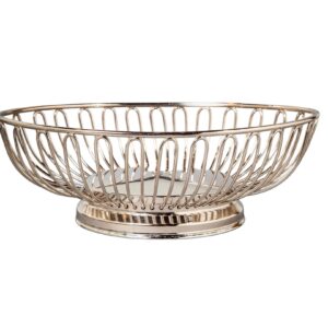 Chrome Metal Bread Basket