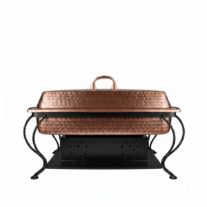 8 Qt Rectangular Burnt Copper Chafer