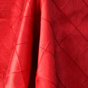 Dupioni Pintuck China Red