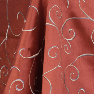 Dupioni Swirl Burnt Orange