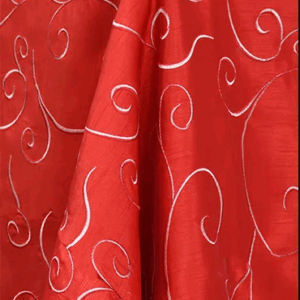 Dupioni Swirl China Red