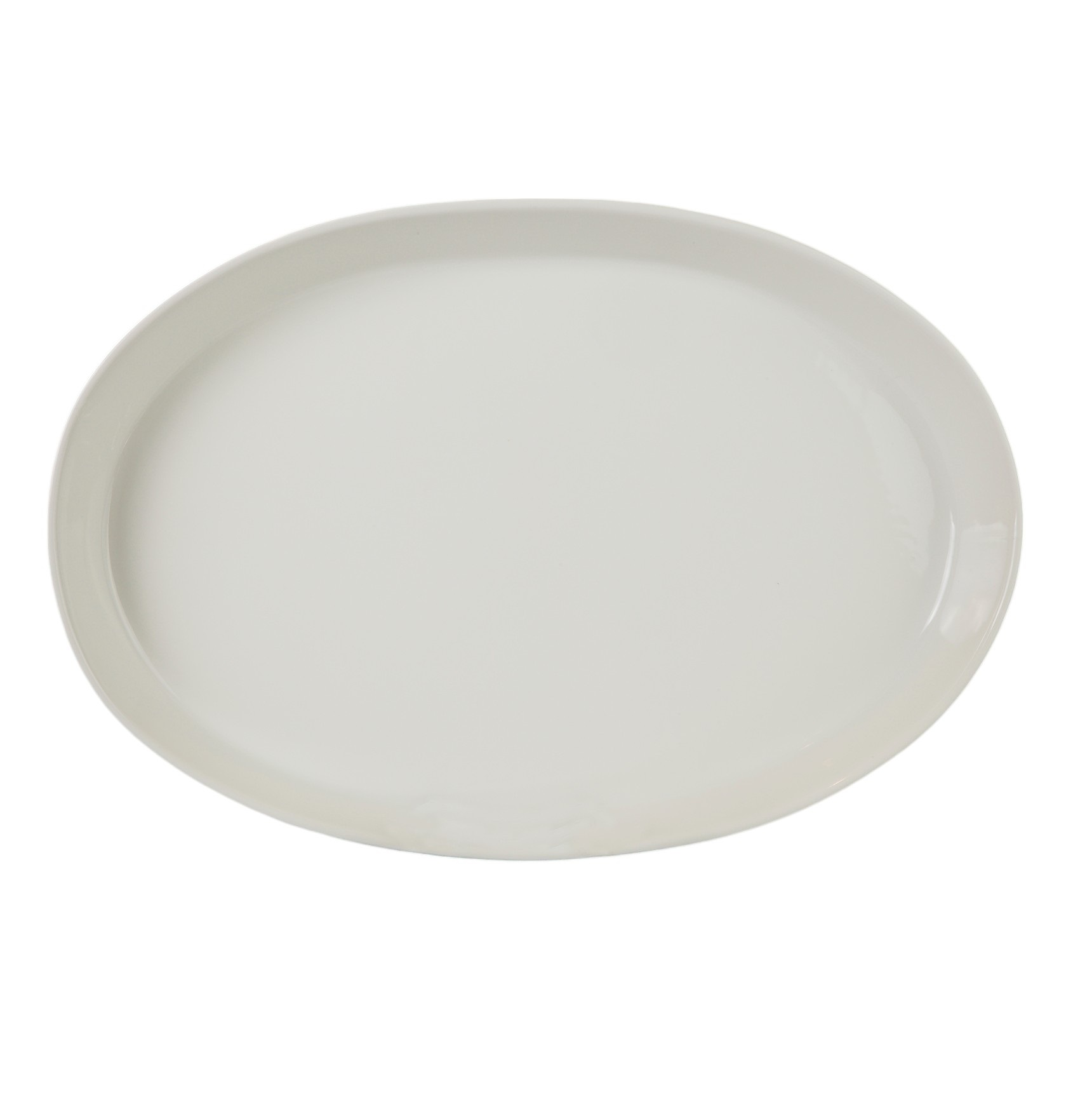 Essence 18" White Oval Dish 2" Deep