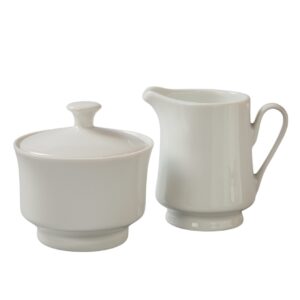 Essence, White Creamer & Sugar Set