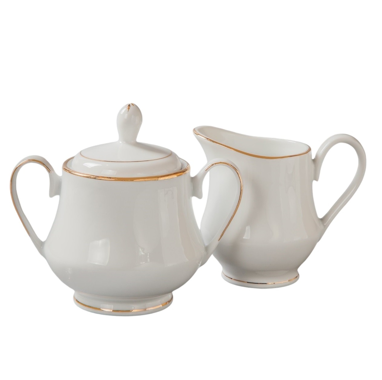 Gold Rim, Creamer & Sugar Set