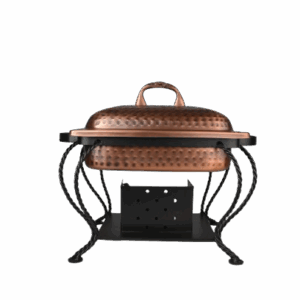 4 Qt Rectangular Burnt Copper Chafer