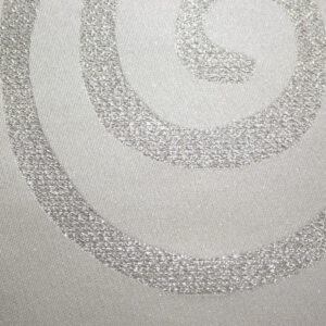 Metallic Scroll White Silver