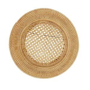 Rattan, 13" Natural Honey Charger