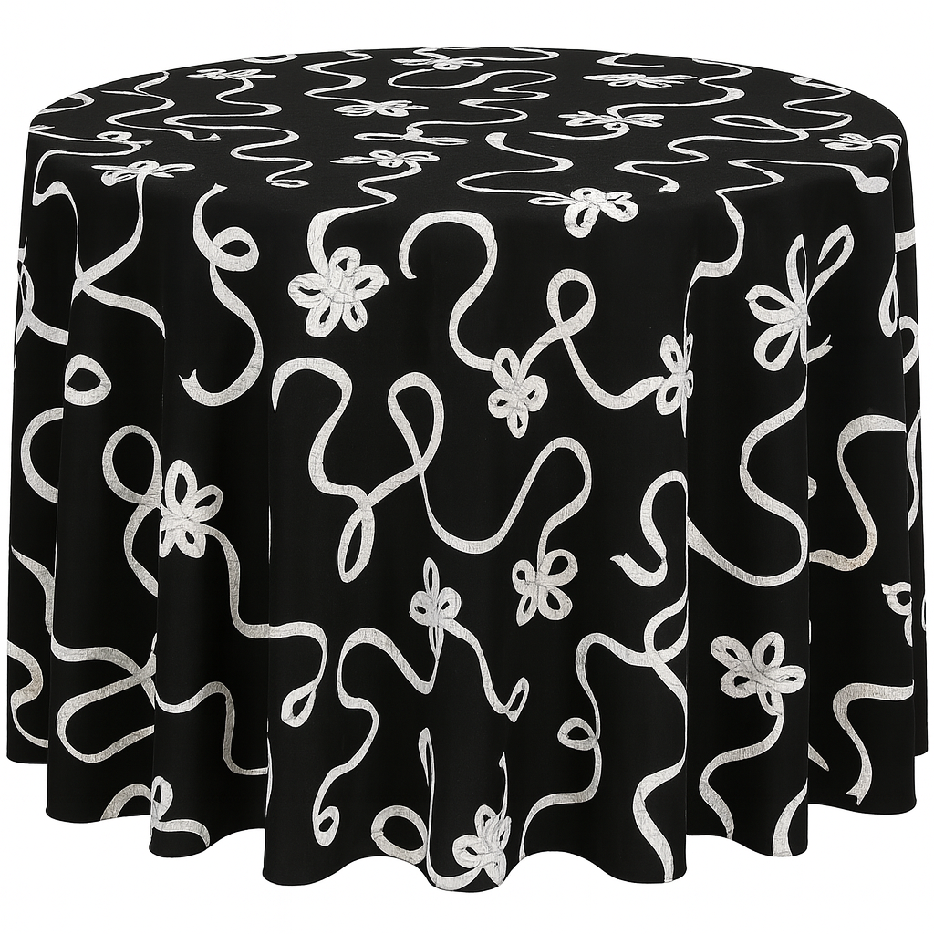 Taffeta Ribbon Black & White
