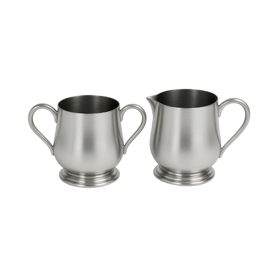 Classic, Stainless Cream & Sugar Set