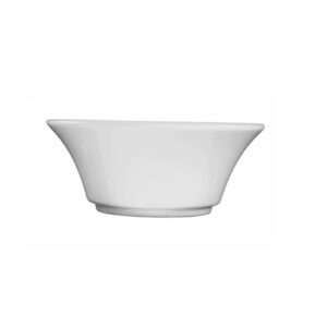 Flared, White Round Bowl