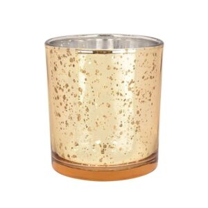 Votive Candle Holder Gold Glass
