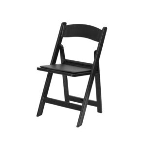 Black Resin Folding Chair