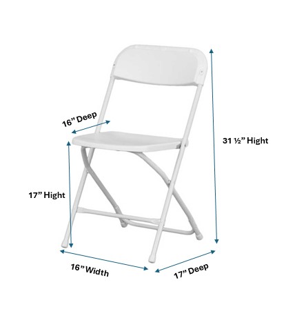 Samsonite, White Folding Chair - Image 2