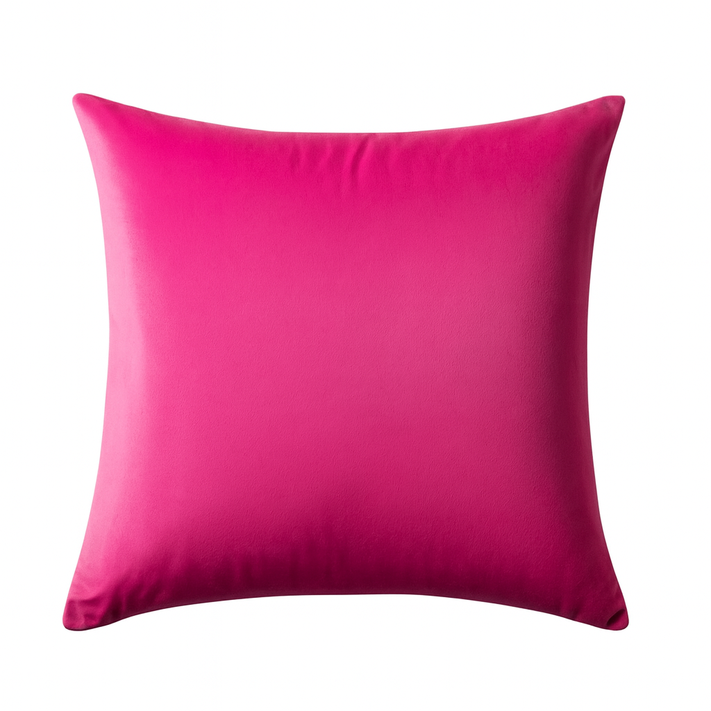 1. Velvet, 20" Hot Pink Pillow