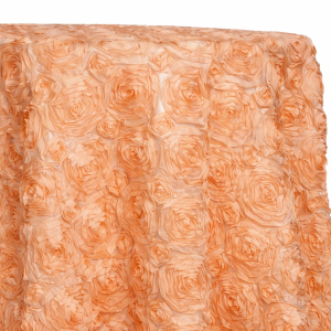 For Sale: Rosette, Peach 108" Round Linen