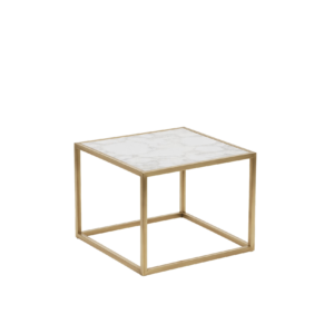 Orion, 15" Gold Glass Side Table