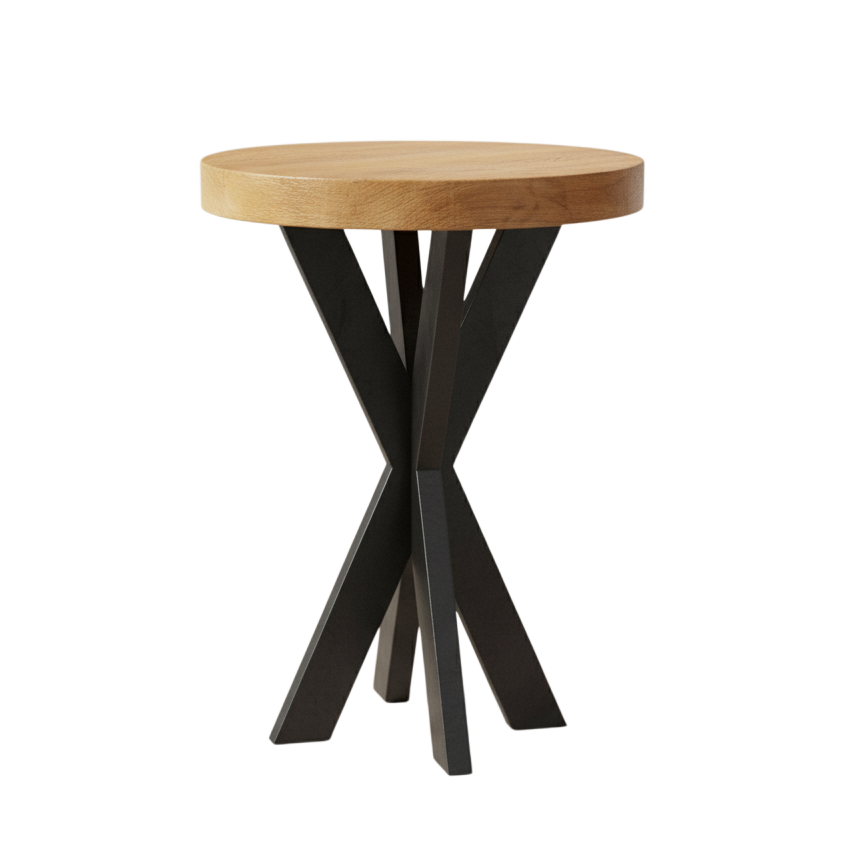 Twist, Natural/Black Cocktail Table 